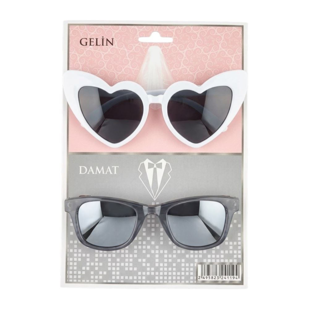 GELİN & DAMAT GÖZLÜK SET BEYAZ
