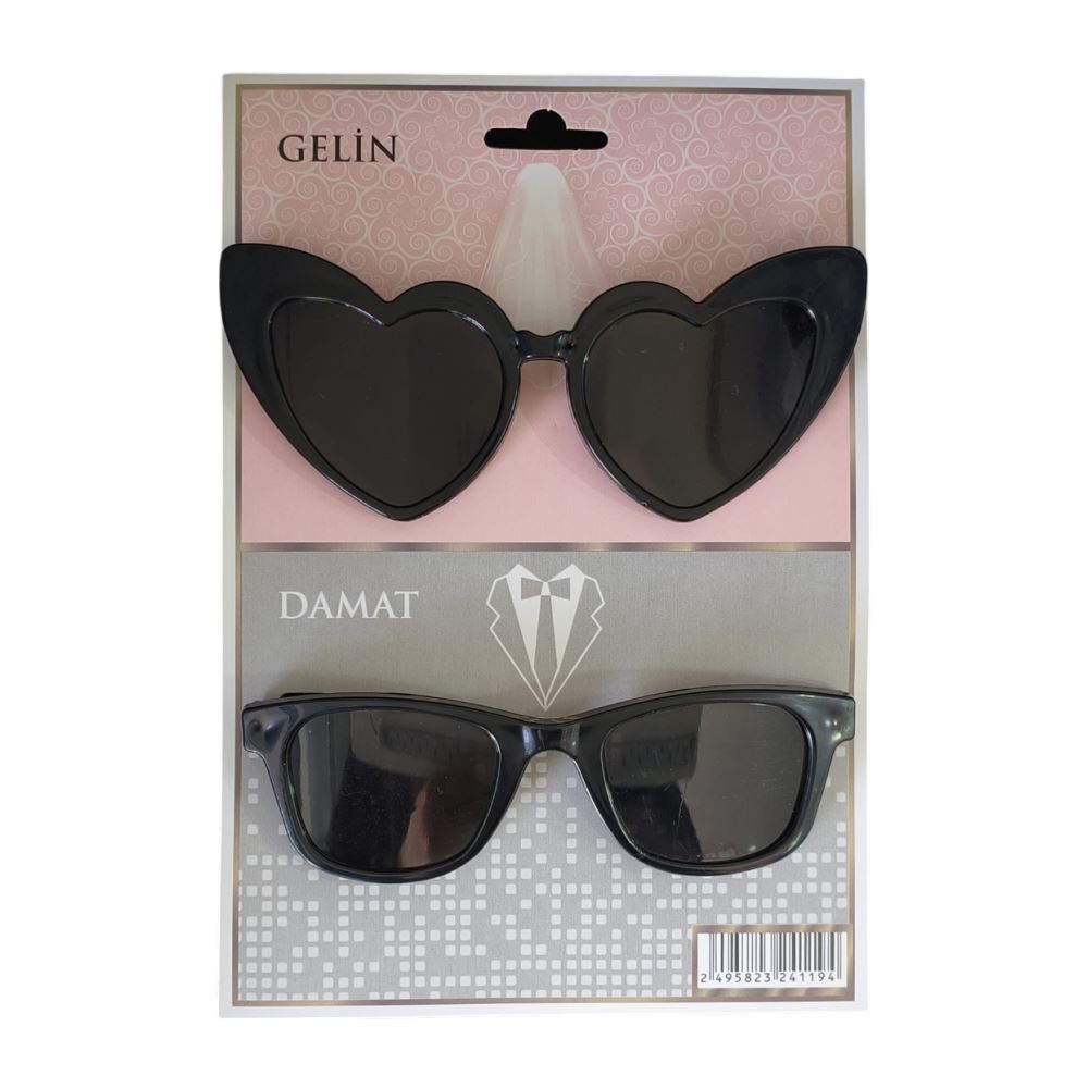 GELİN & DAMAT GÖZLÜK SET SİYAH