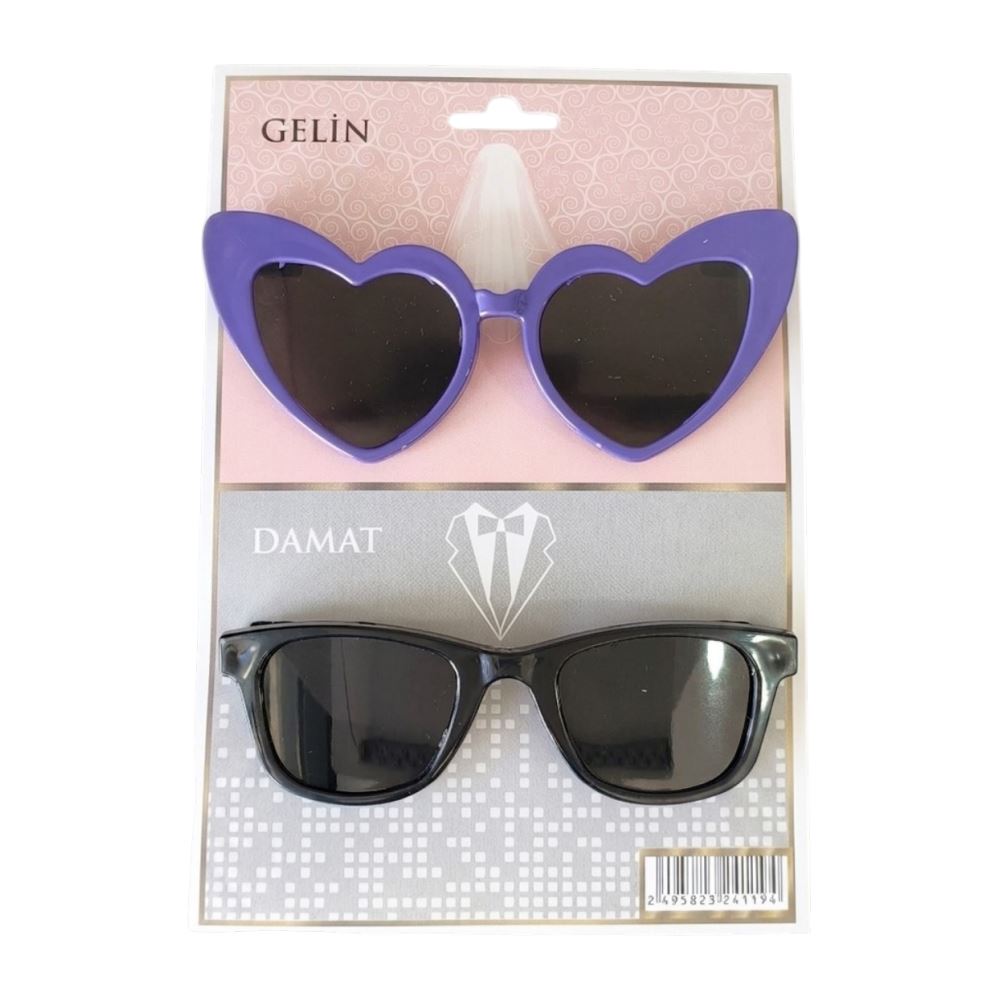 GELİN & DAMAT GÖZLÜK SET MOR