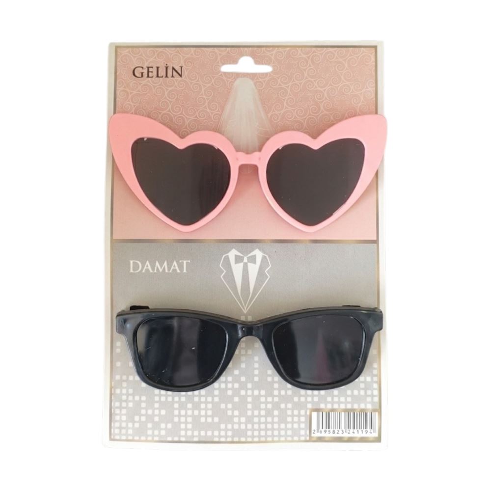 GELİN & DAMAT GÖZLÜK SET PEMBE