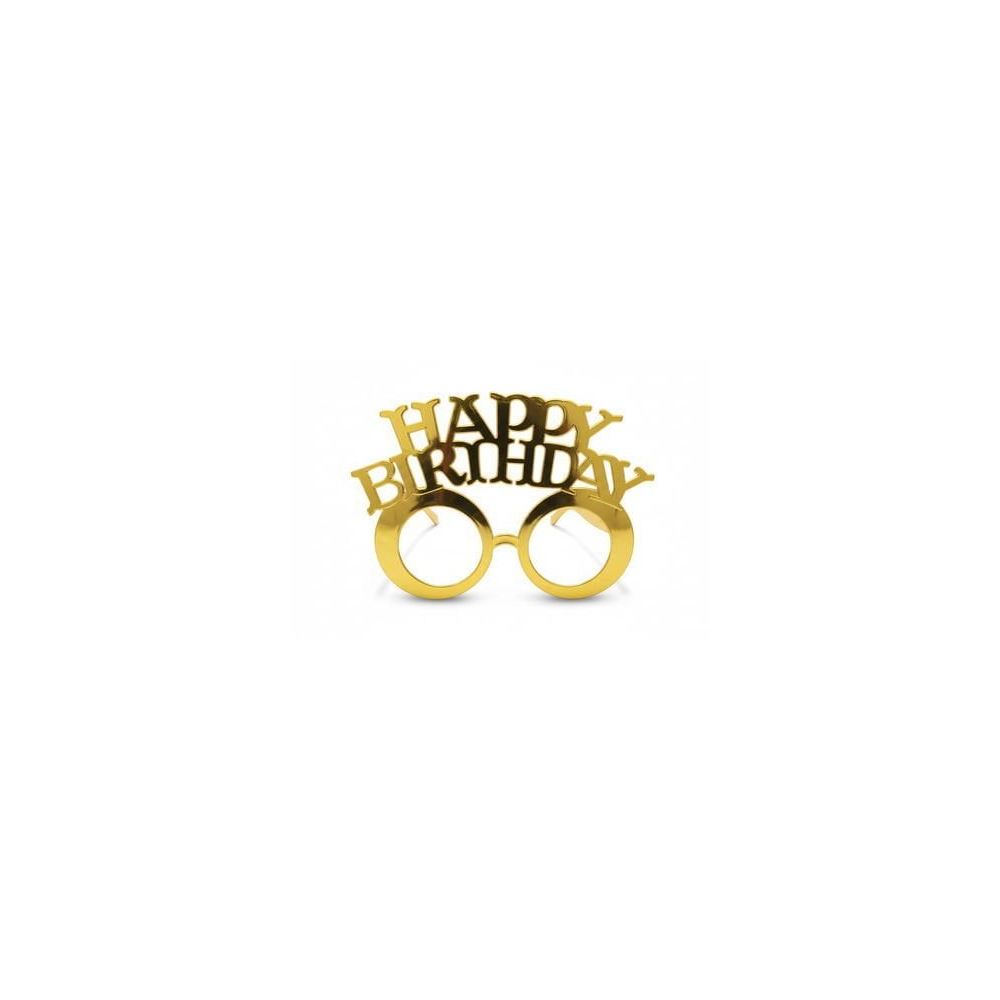 İTHAL GÖZLÜK KALIN HAPPY BİRTHDAY GOLD 12 Lİ