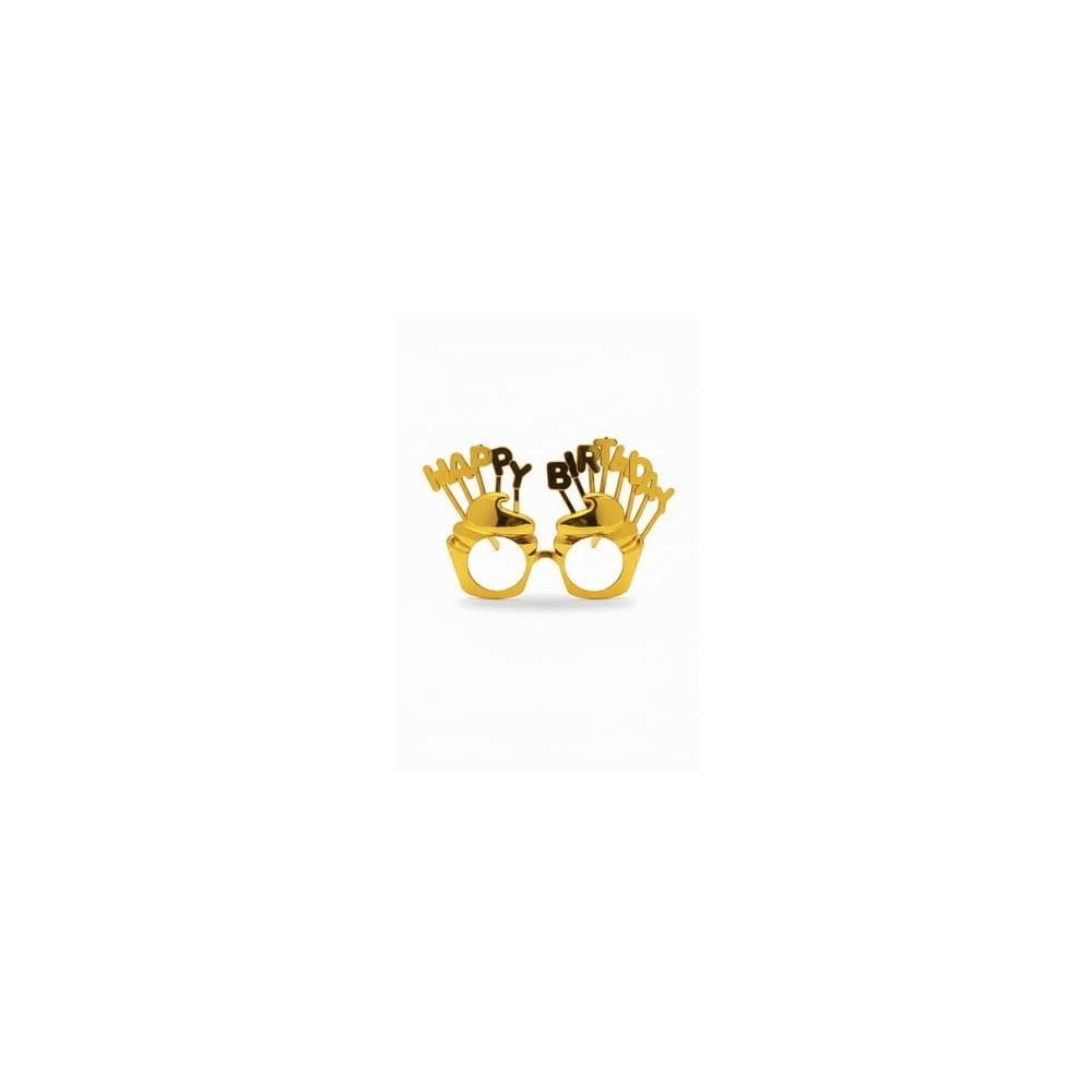 İTHAL GÖZLÜK CUPCAKE HAPPY BİRTHDAY GOLD 12 Lİ
