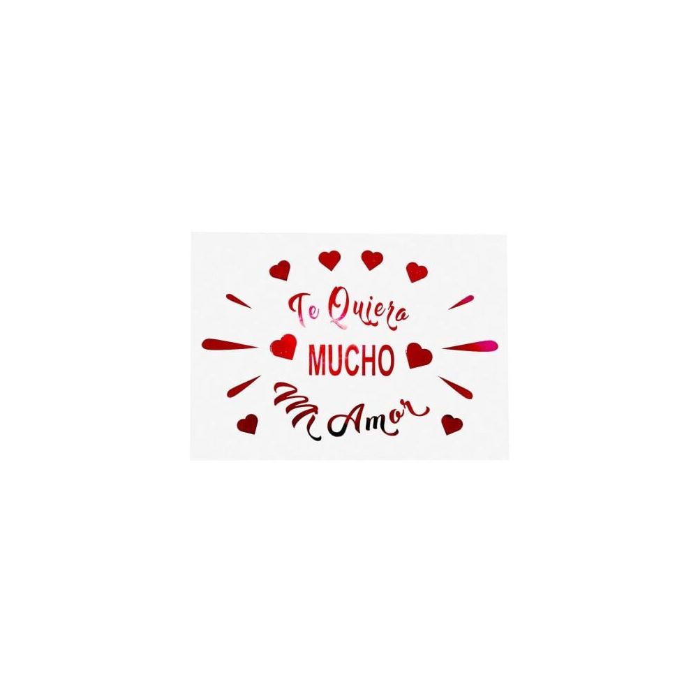TE QUIERO MCHO AMOR KIRMIZI YAPIŞKANLI BALON STİCKER