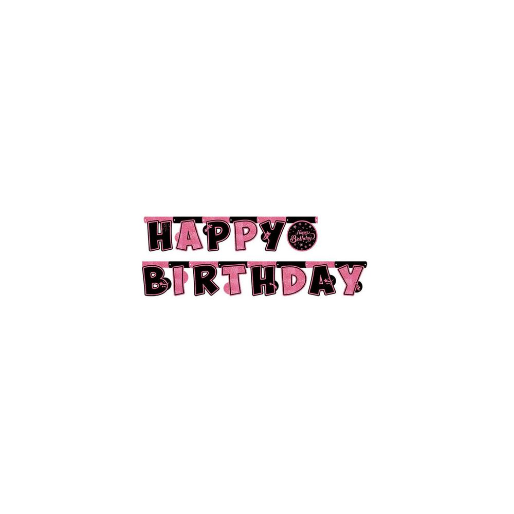 BANNER PINK STARS HAPPY BIRTHDAY YAZI PK:1 KL:144