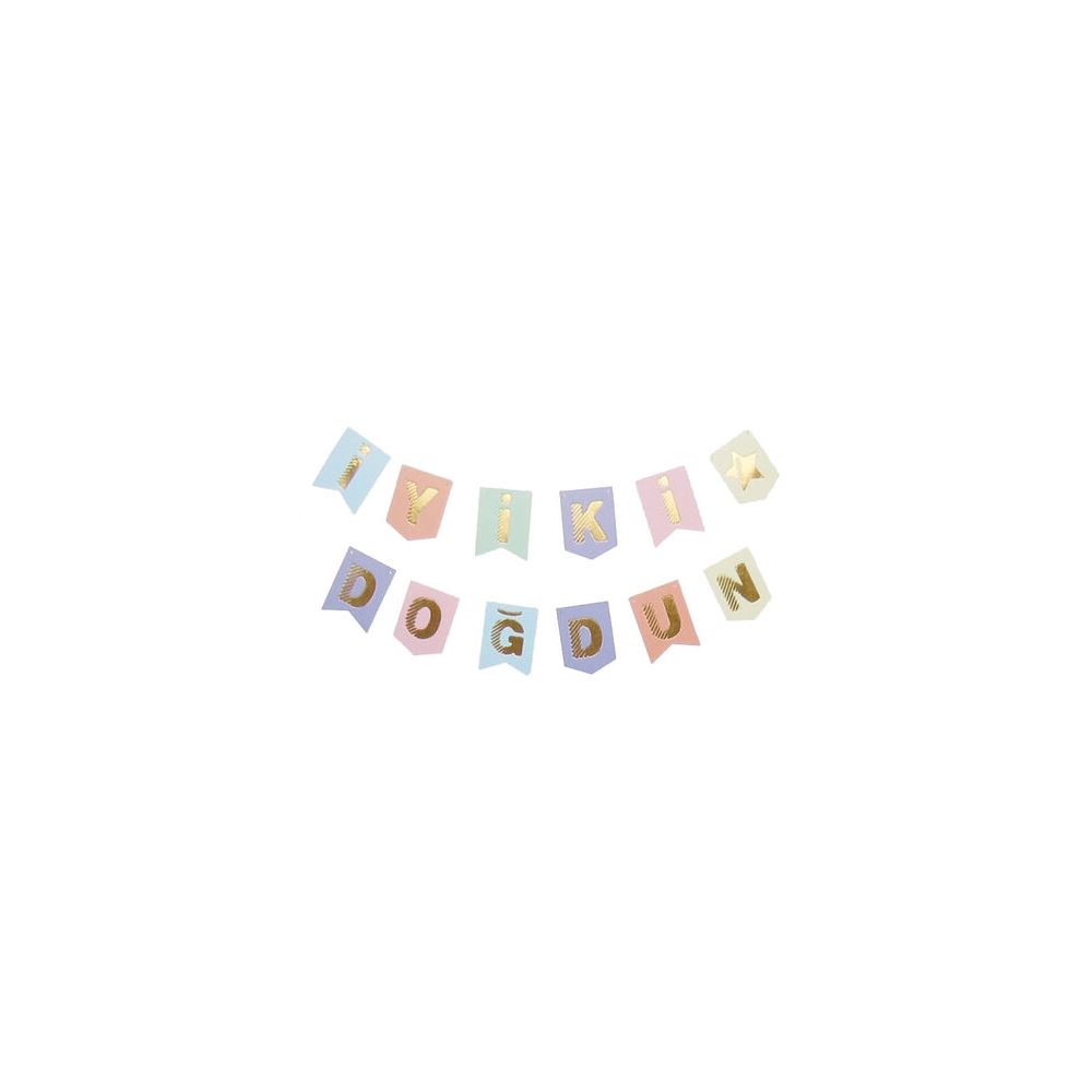 BANNER İYİKİ DOĞDUN MAKARON RENGARENK PK:1 KL:600