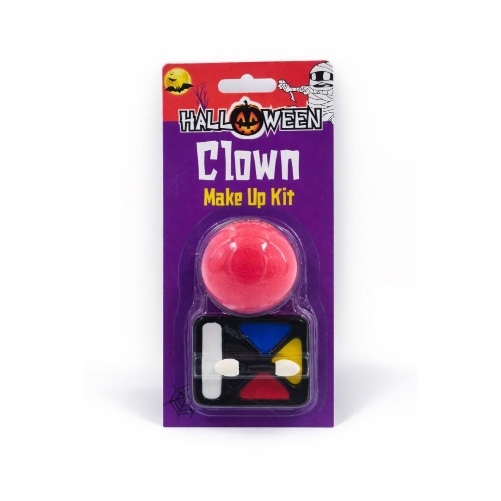 Parti Malzemesi Halloween Palyaço Makyaj Seti Clown Make Up Kit Burun + Yüz Boyası Se