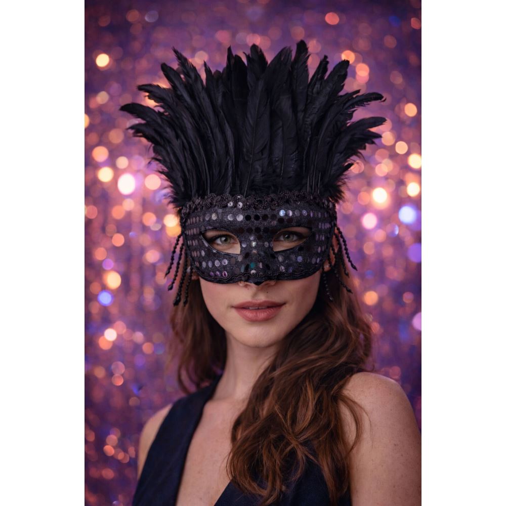 Parti Malzemesi Tüylü Lüks Parti Aksesuarı Halloween Maske