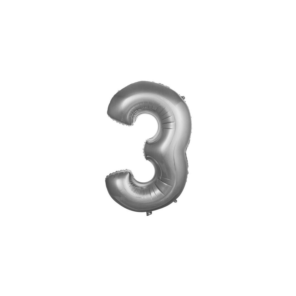 3- RAKAM GÜMÜŞ RENK BALON 