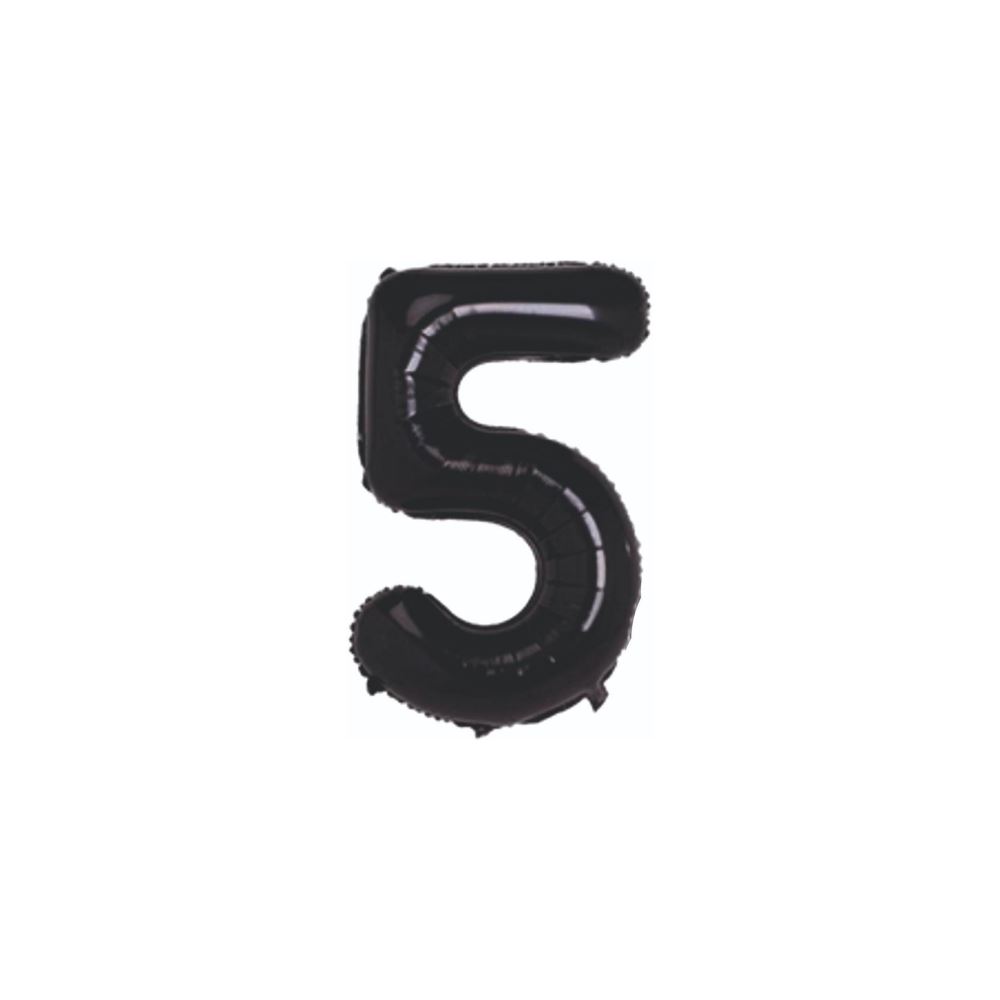 5- RAKAM SİYAH RENK BALON 