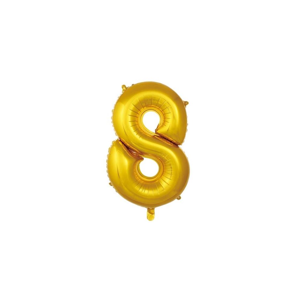 8- RAKAM GOLD RENK BALON 