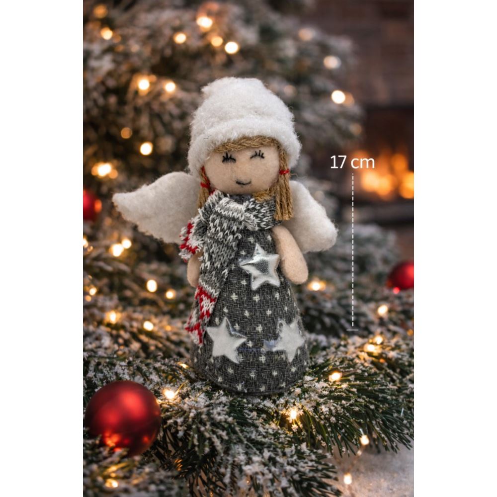 Kar Perisi Dekoratif Biblo 17 cm Yılbaşı Süsü Noel Melek Figürü