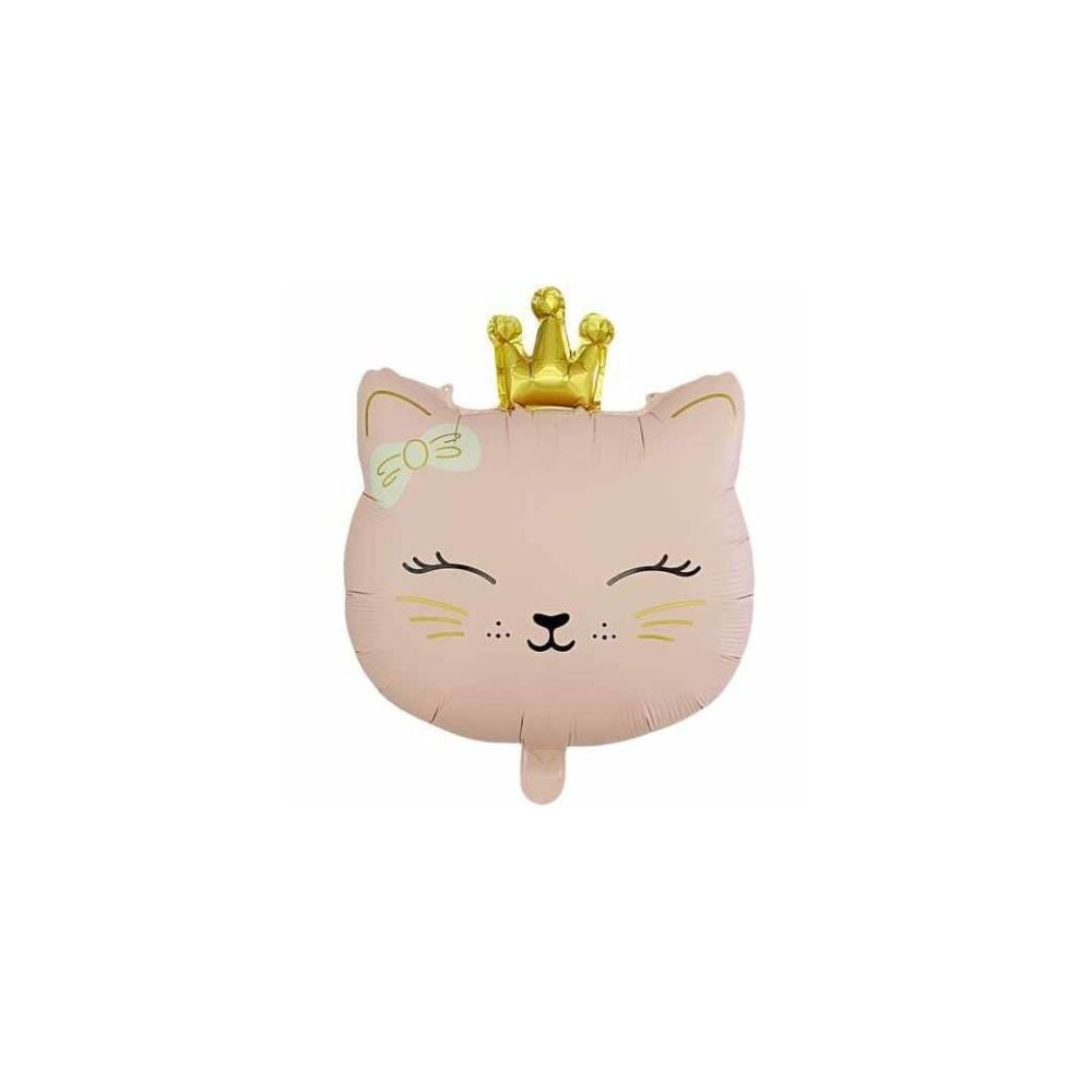 KEDİ KAFA PEMBE RENK FOLYO BALON 46,5*60,5