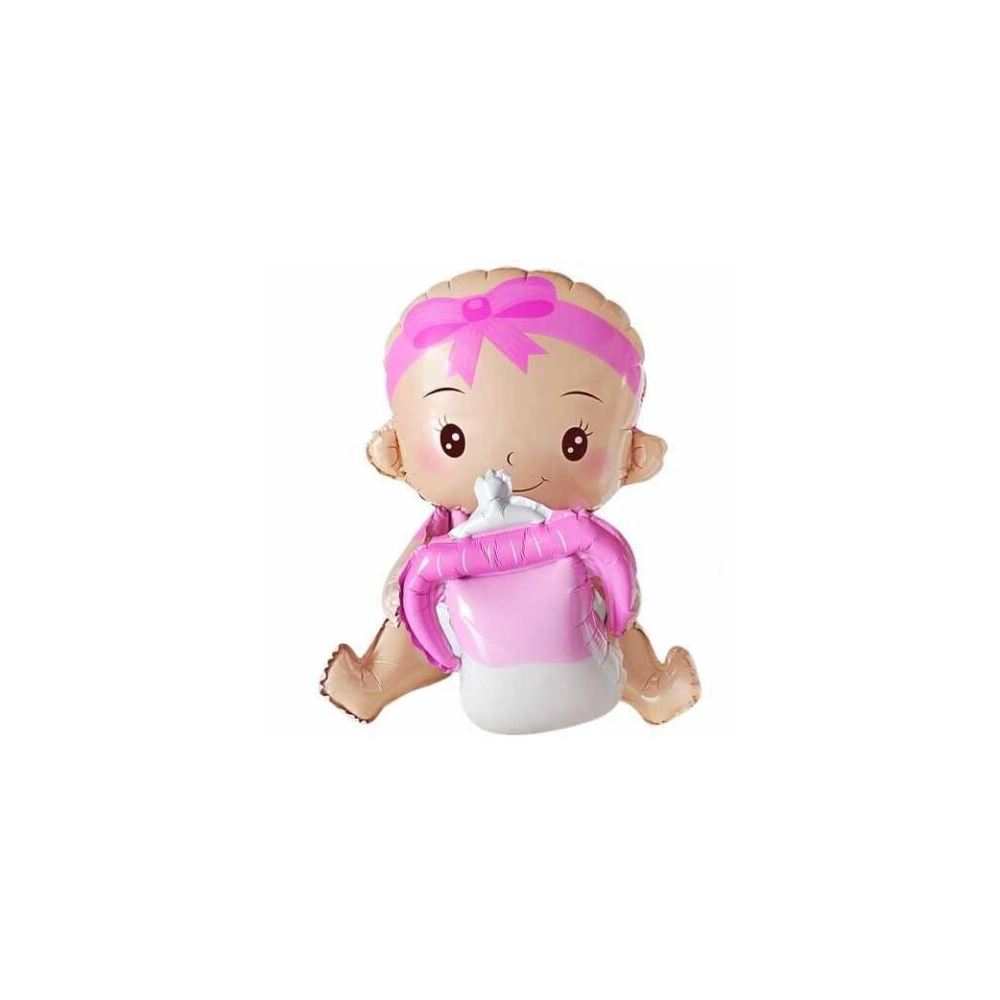 BİBERONLU BEBEK PEMBE FOLYO BALON 51*54,5