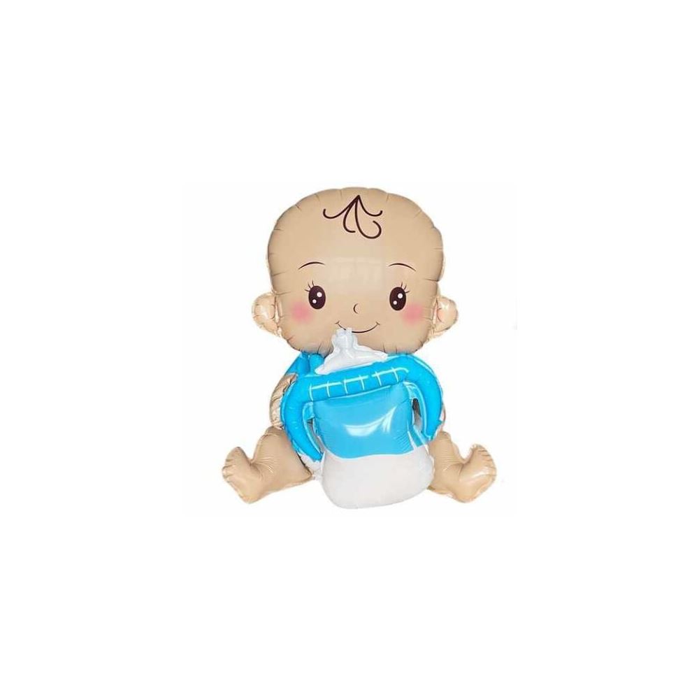 BİBERONLU BEBEK MAVİ FOLYO BALON 51*54,5