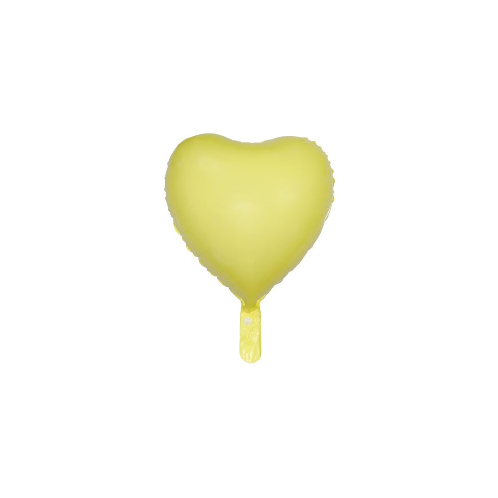 18 İNC KALP MAKARON SARI FOLYO BALON