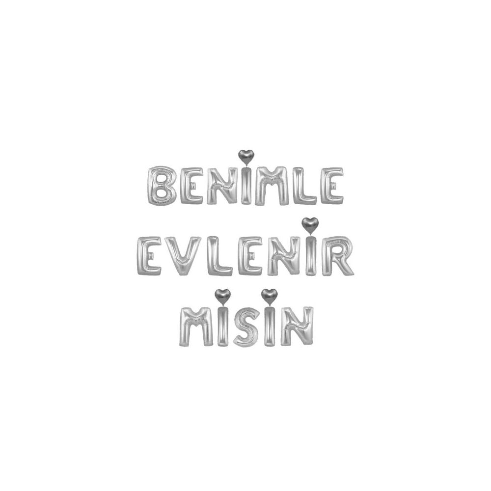 BENİMLE EVLENİRMİSİN GÜMÜŞ SET BALON