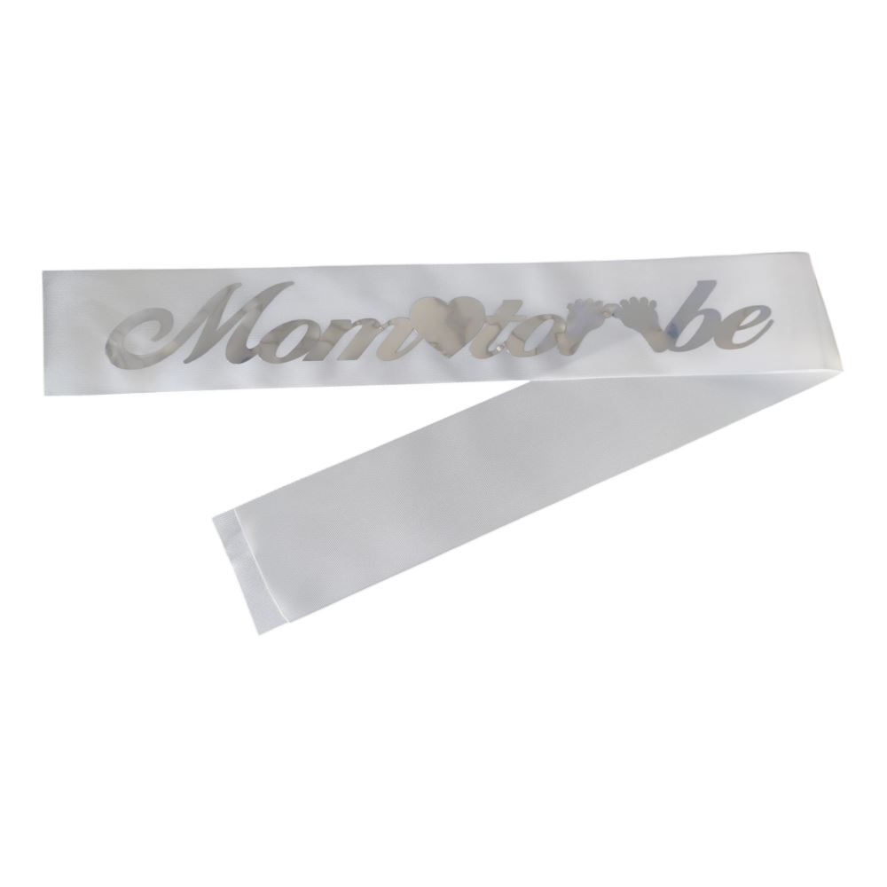 KUMAŞ KUŞAK MOM TOBE BEYAZ GÜMÜŞ