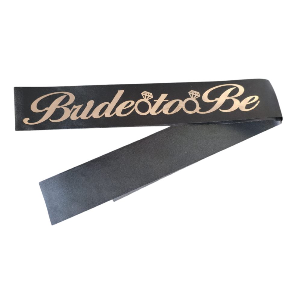 KUMAŞ KUŞAK BRİDE TOBE SİYAHA ROSE