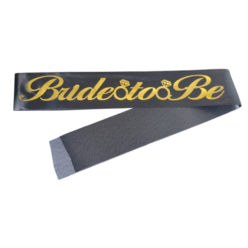 KUMAŞ KUŞAK BRİDE TOBE SİYAHA GOLD
