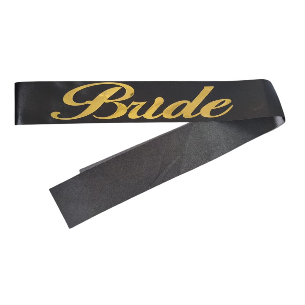 KUMAŞ KUŞAK BRİDE SİYAH GOLD